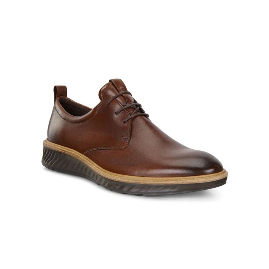 Mens Shoes Ecco | Mens Ecco Hybrid Plain Toe Cognac