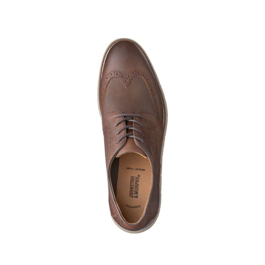 Mens Shoes Johnston & Murphy | Mens Johnston & Murphy Holden Wingtip Brown