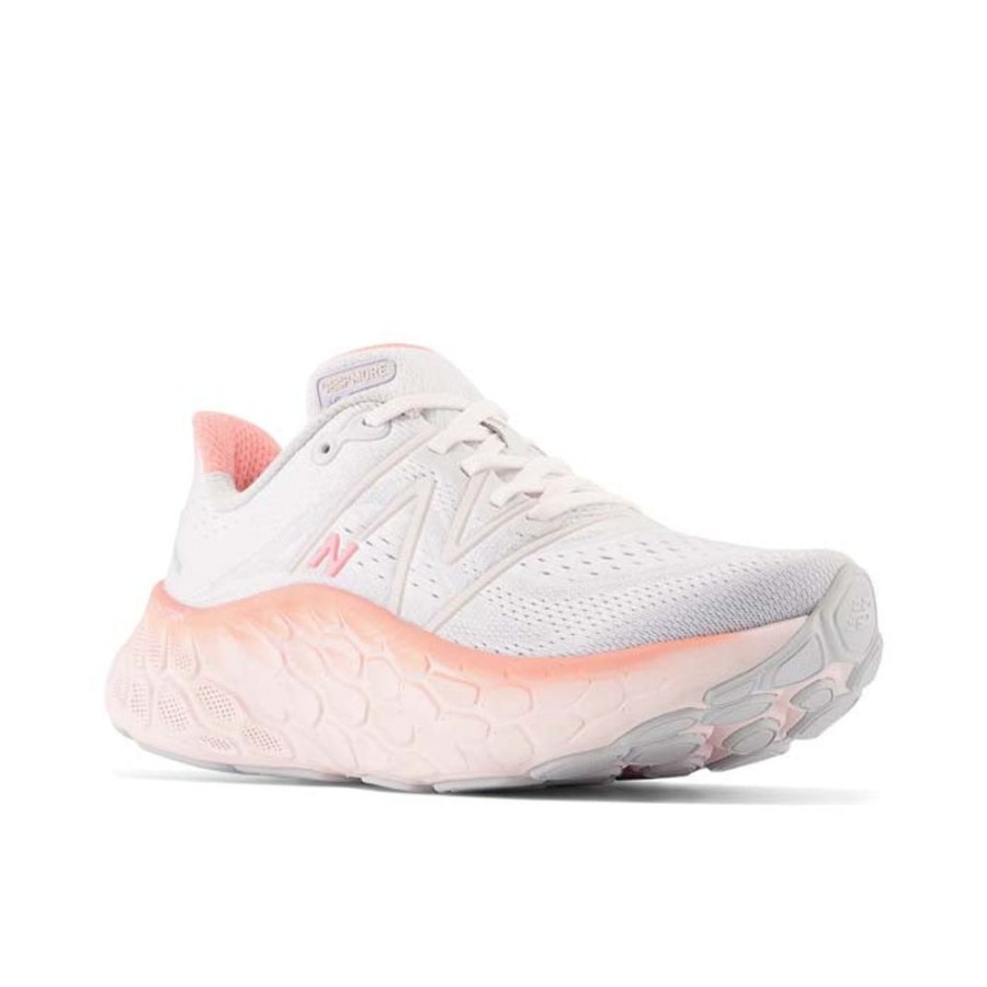 Womens Shoes New Balance | Womens New Balance Fresh Foam More V4 In Quartz Grey/Washed Pink/Grapefruit