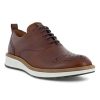 Mens Shoes Ecco | Mens Ecco St 1 Hybrid Derby Wing In Cognac