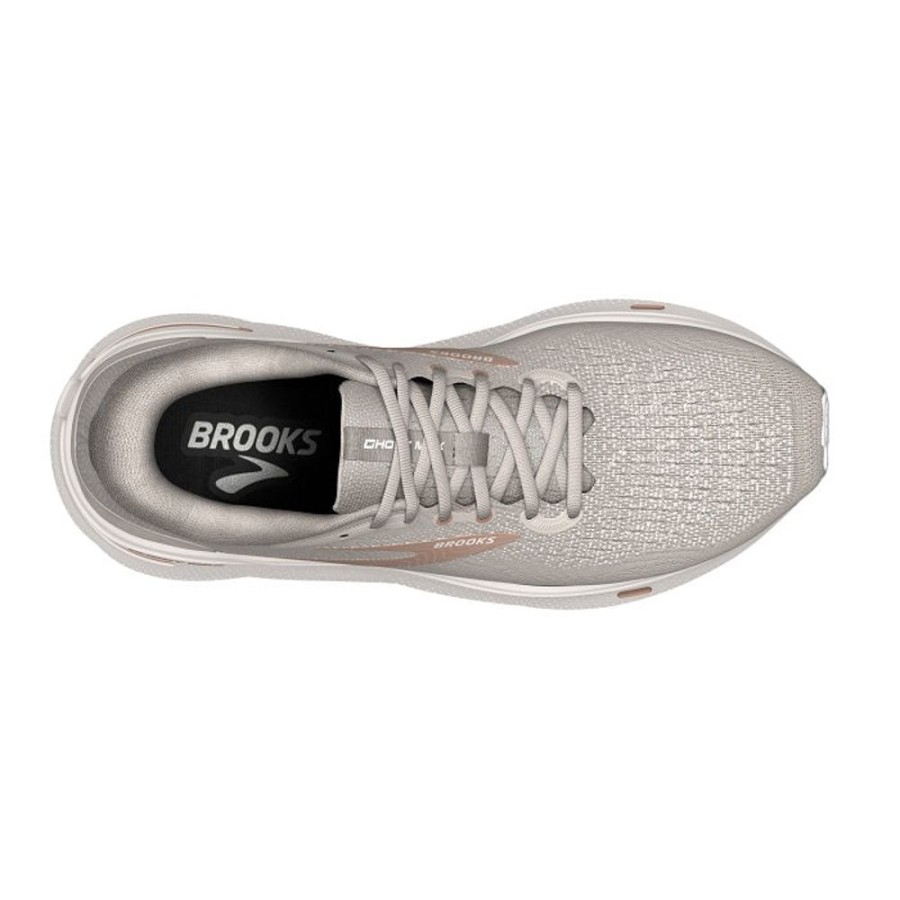 Womens Shoes Brooks Running | Womens Brooks Running Ghost Max In Crystal Grey/White/Tuscany