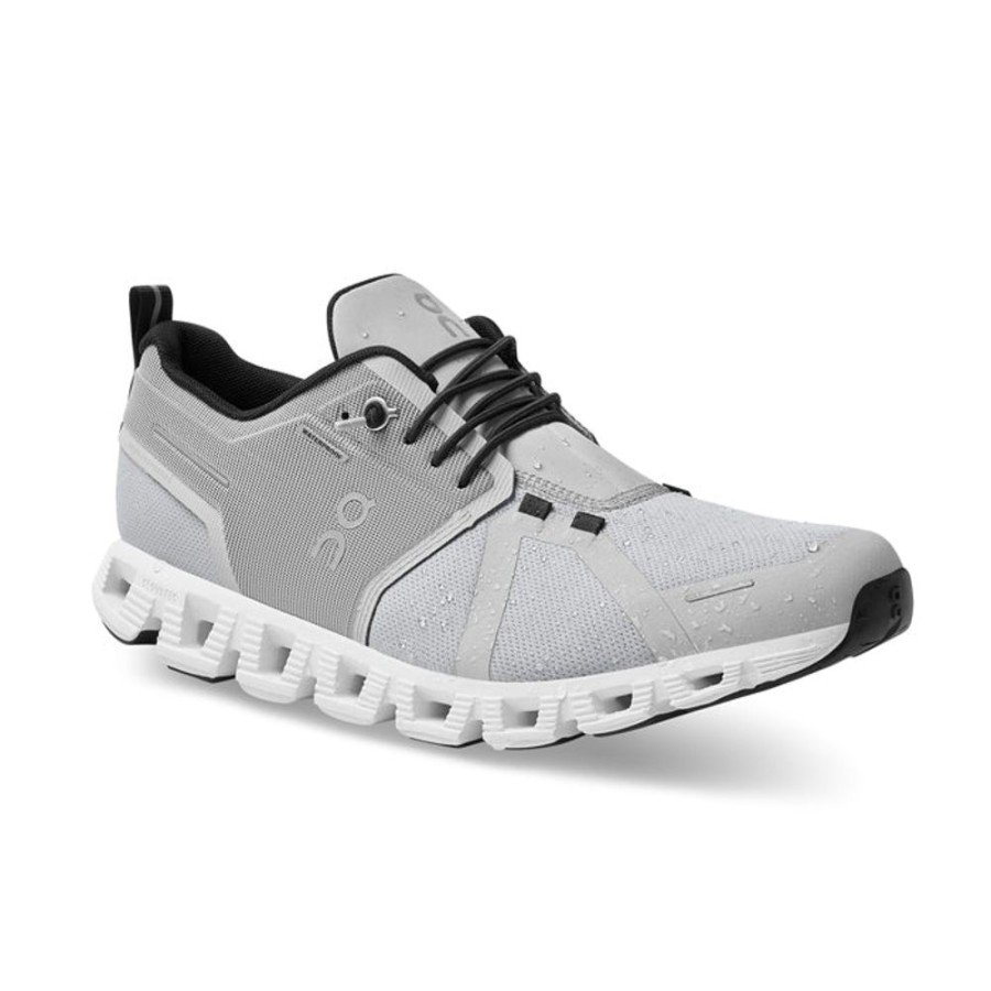 Womens Shoes On Running | Womens On Running Cloud 5 Waterproof Glacier/White