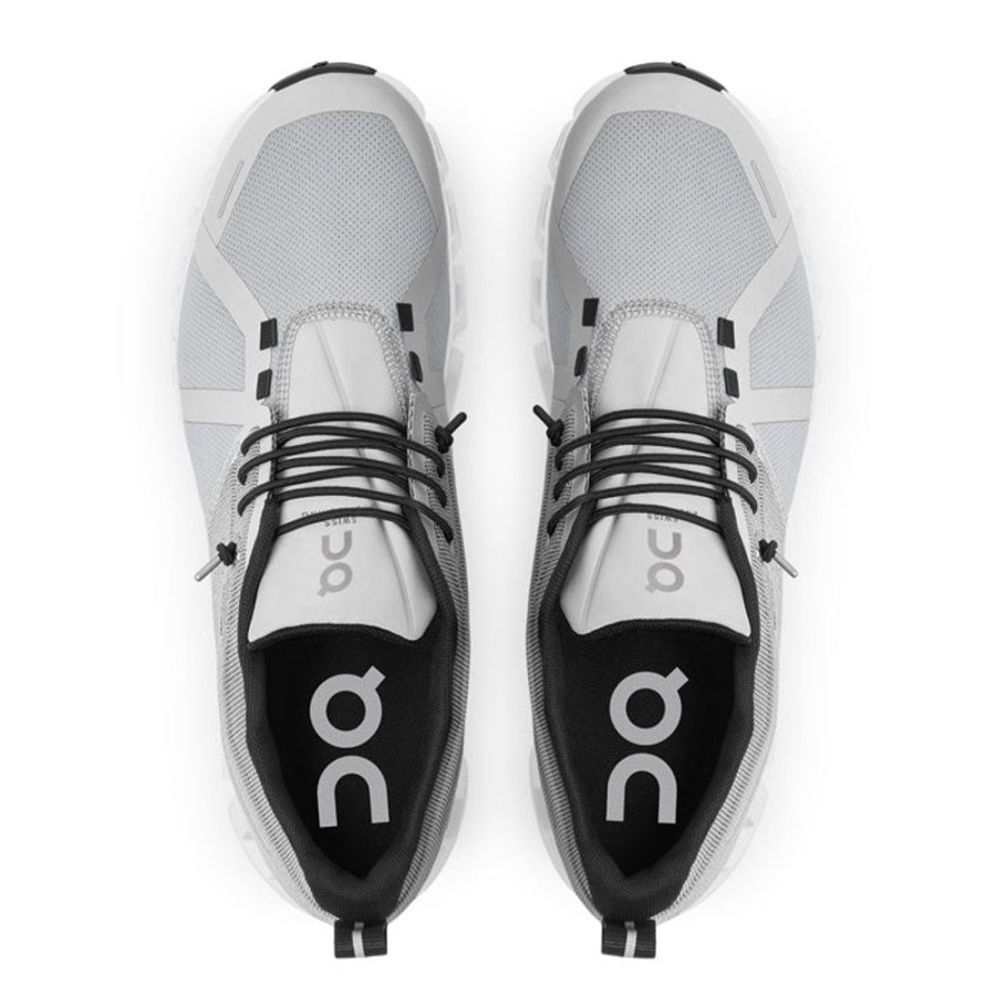 Womens Shoes On Running | Womens On Running Cloud 5 Waterproof Glacier/White