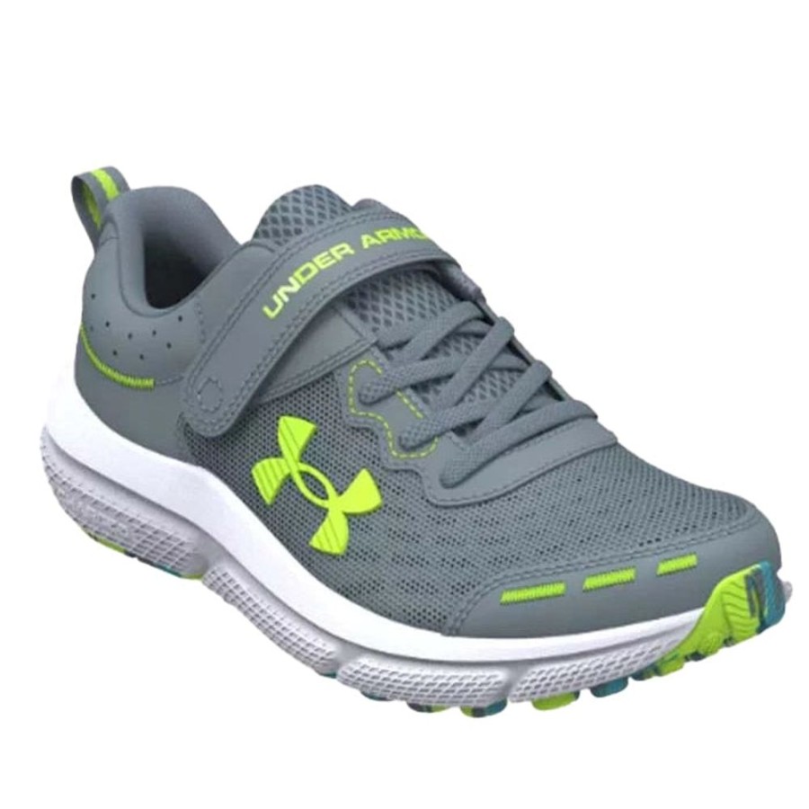 Boys Shoes Under Armour | Big Boy Under Armour Assert 10 Ac Wide In Gravel/Glacier Blue/Lime Surge