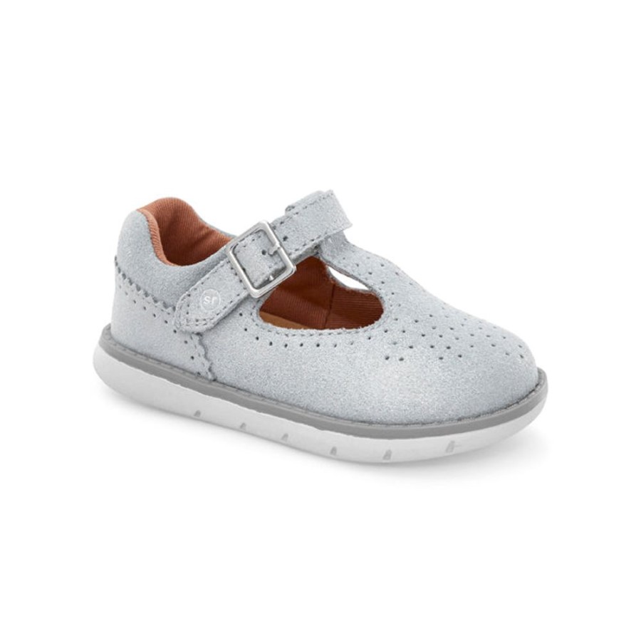 Girls Shoes Stride Rite | Little Girl Stride Rite Srtech Nell Silver