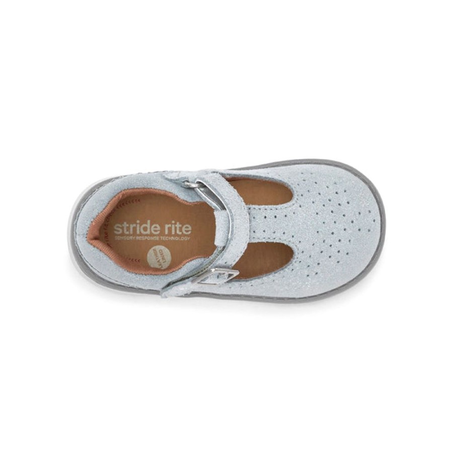 Girls Shoes Stride Rite | Little Girl Stride Rite Srtech Nell Silver