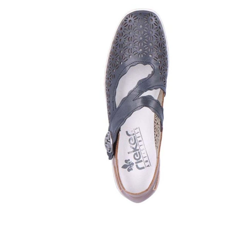 Womens Shoes Rieker | Womens Rieker Doris Perf In Pazifik/Mogano