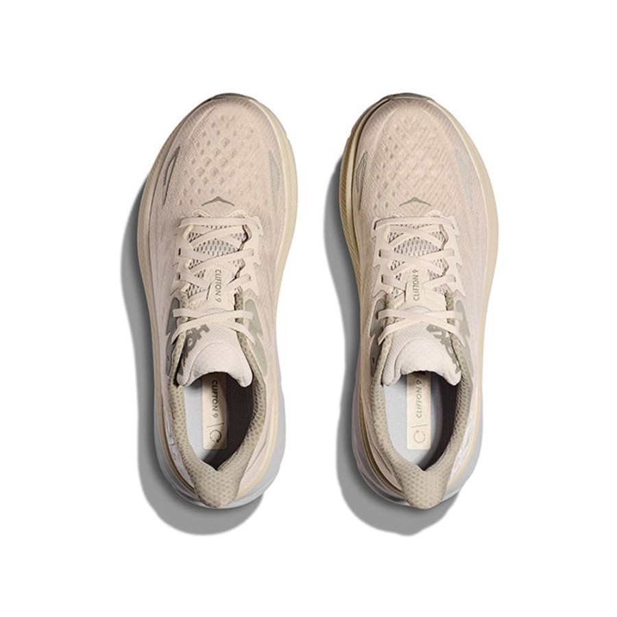 Mens Shoes Hoka | Mens Hoka Clifton 9 Wide In Oat Milk/Barley