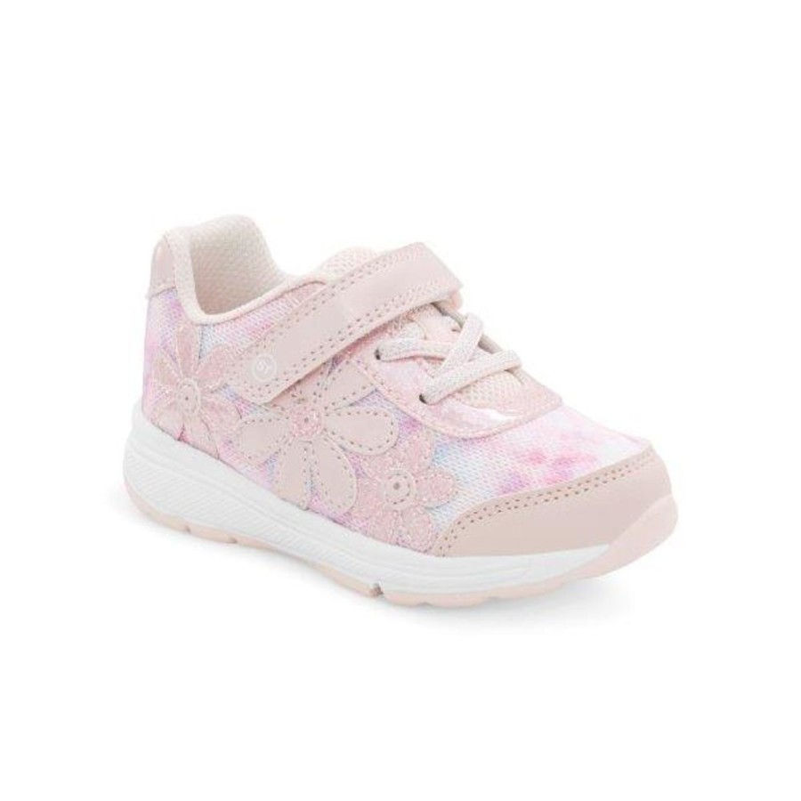 Girls Shoes Stride Rite | Little Girl Stride Rite Lighted Glimmer In Blush