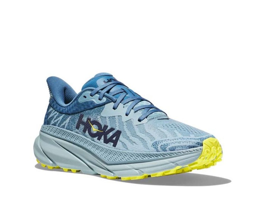 Mens Shoes Hoka | Mens Hoka Challenger Atr 7 In Stone Blue/Evening Primrose