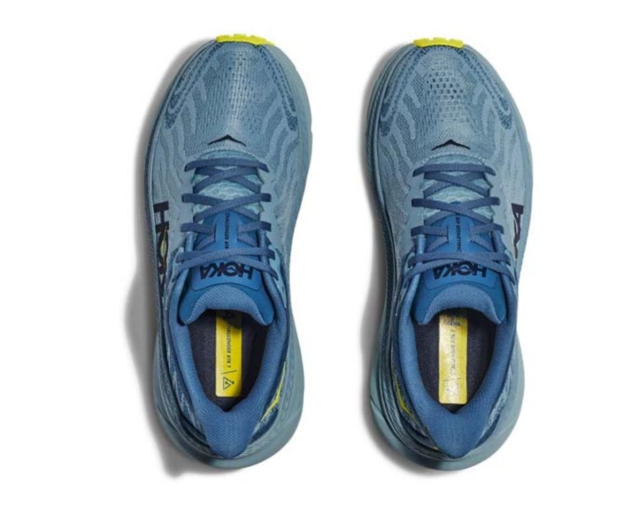 Mens Shoes Hoka | Mens Hoka Challenger Atr 7 In Stone Blue/Evening Primrose