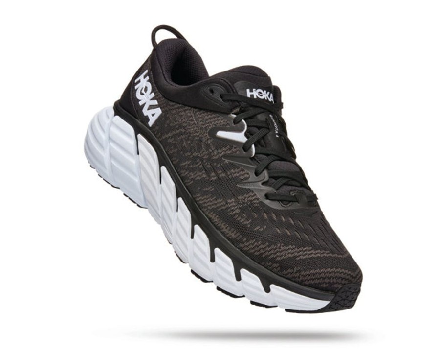 Mens Shoes Hoka | Mens Hoka Gaviota 4 Black/White