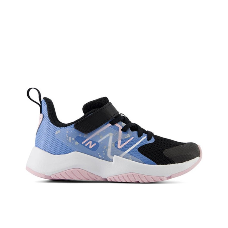 Girls Shoes New Balance | Big Girl New Balance Rave Run V2 A/C In Black/Blue Laguna/Light Raspberry