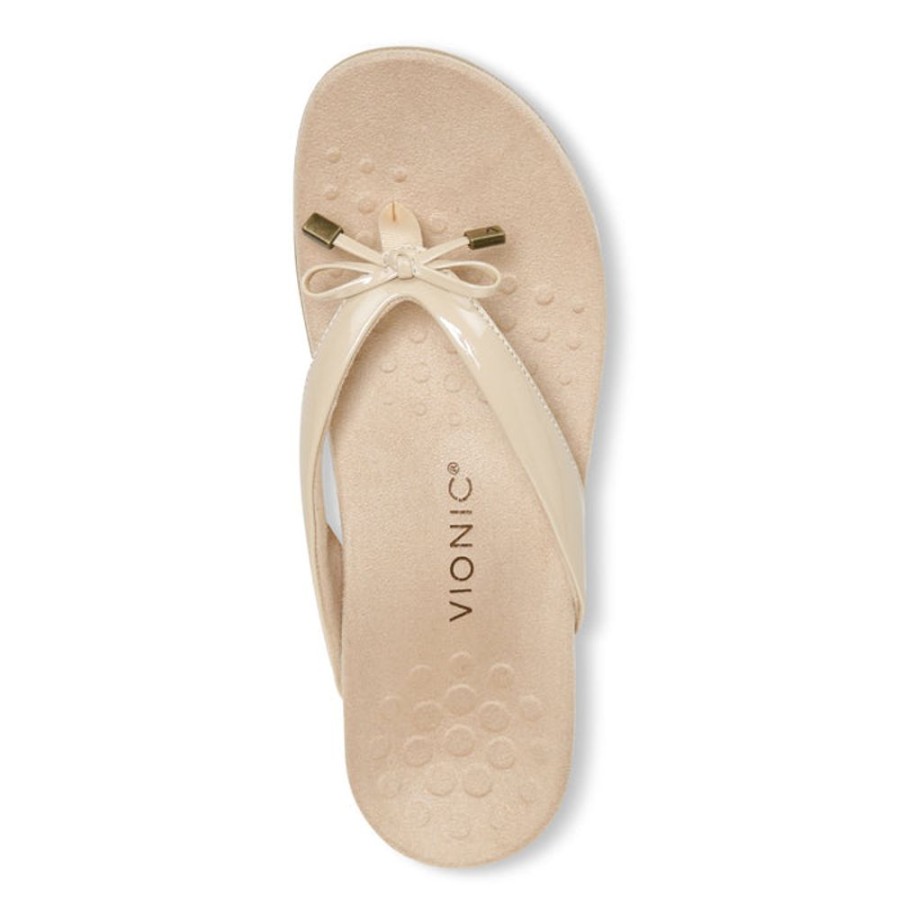 Womens Shoes Vionic | Womens Vionic Bella Ii Toe Post Sandal Semolina