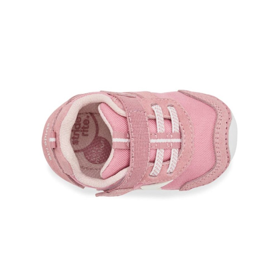 Girls Shoes Stride Rite | Infant Girl Stride Rite Sm Zips Runner Pink