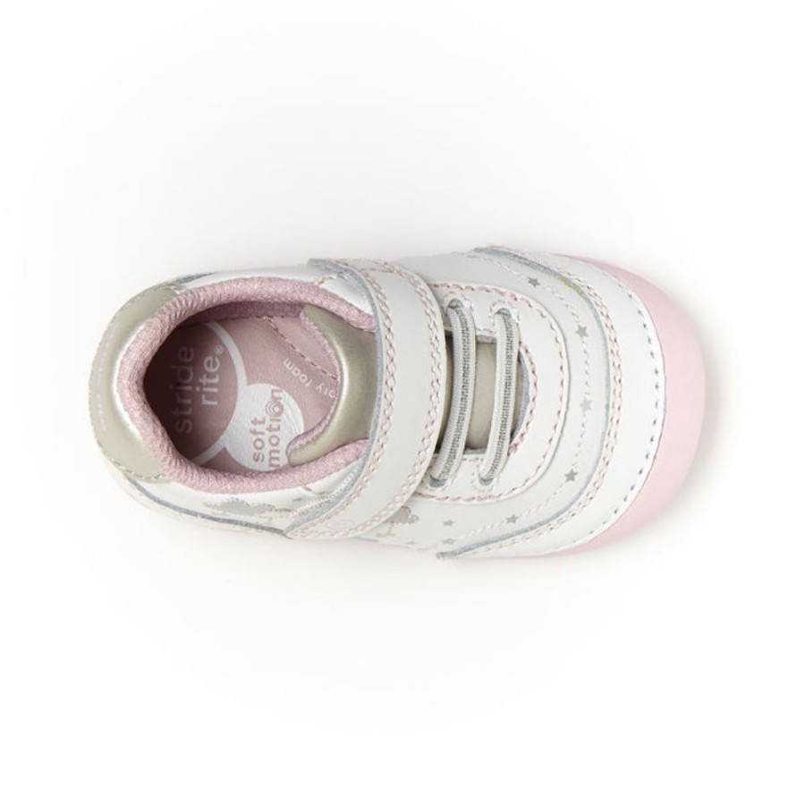 Girls Shoes Stride Rite | Infant Girl Stride Rite Soft Motion Adalyn Sneaker White/Silver