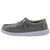 Boys Shoes Hey Dude | Big Boy Hey Dude Wally Slip On Loafer In Linen Stone