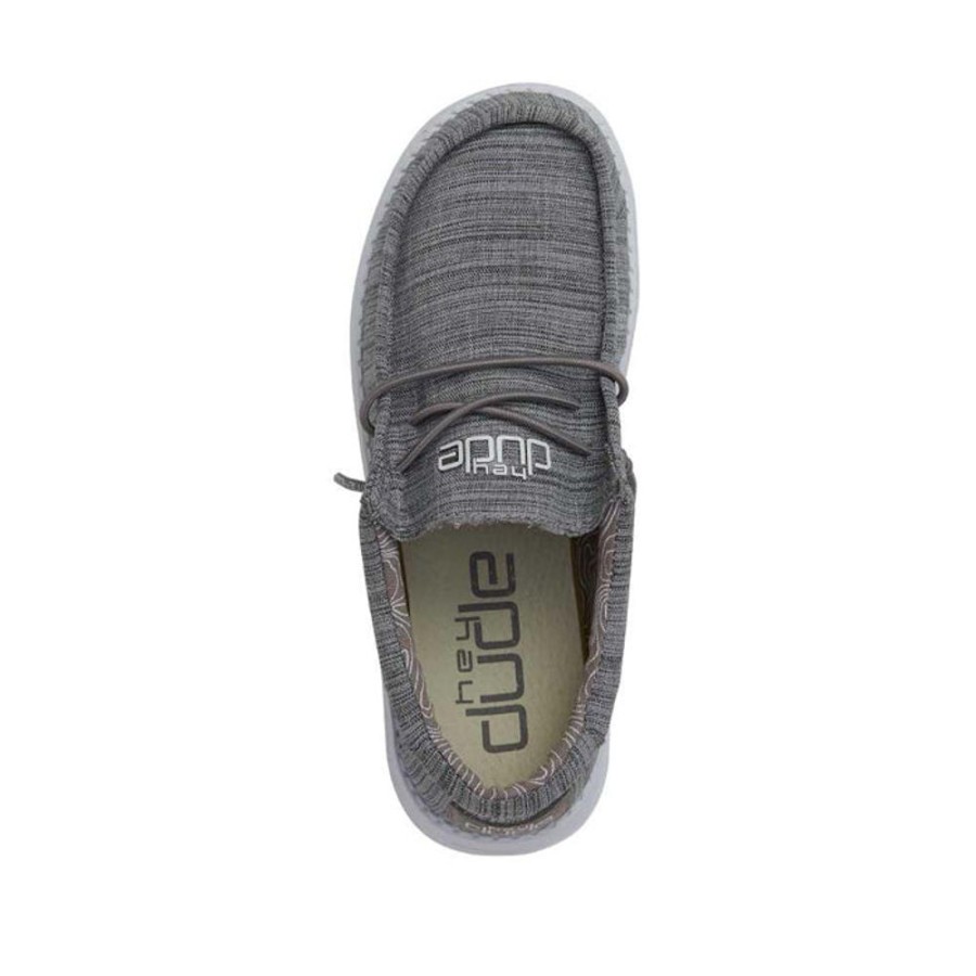 Boys Shoes Hey Dude | Big Boy Hey Dude Wally Slip On Loafer In Linen Stone