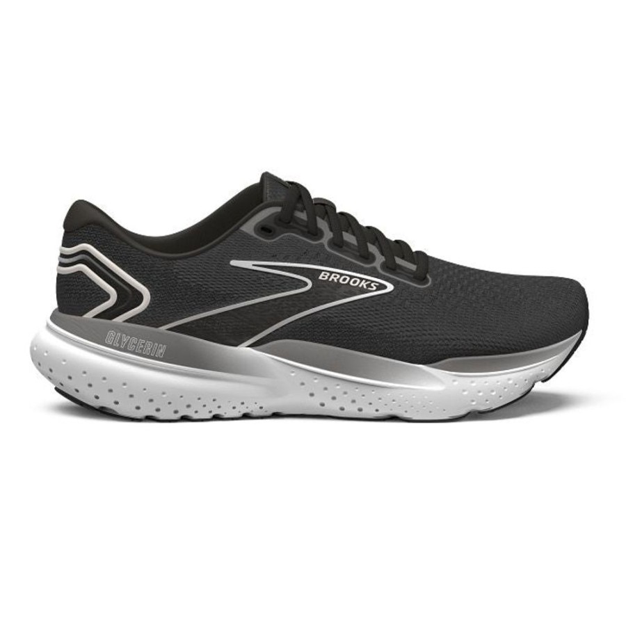 Womens Shoes Brooks Running | Womens Brooks Running Glycerin 21 In Black/Grey/White