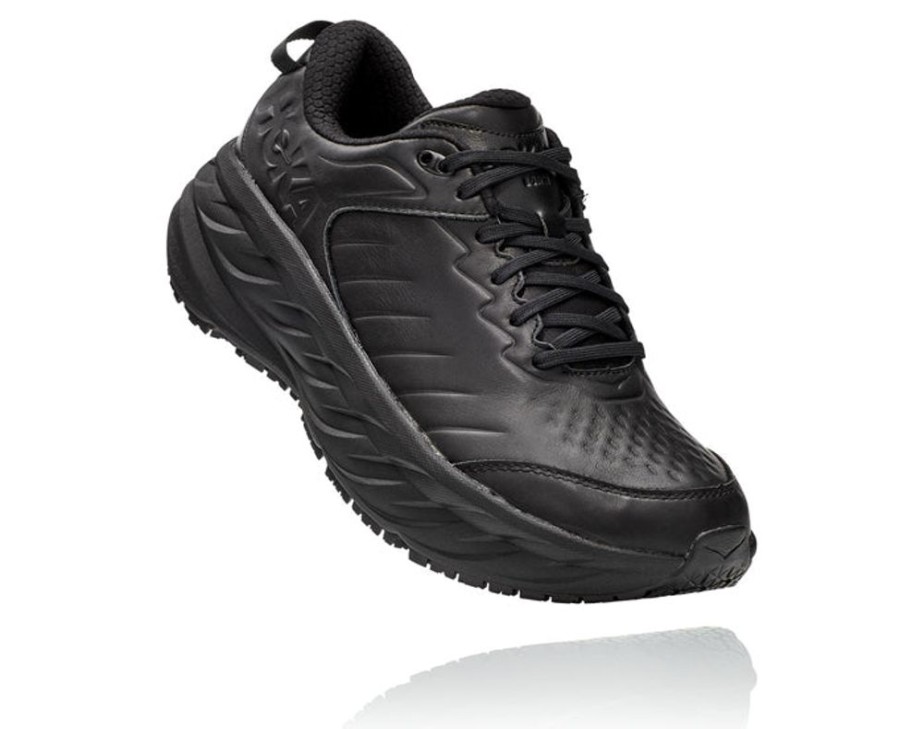 Mens Shoes Hoka | Mens Hoka Bondi Sr (Slip Resistant) Black/Black