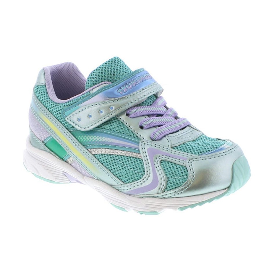 Girls Shoes Tsukihoshi | Little Girl Tsukihoshi Glitz Sneaker Mint/Lavender