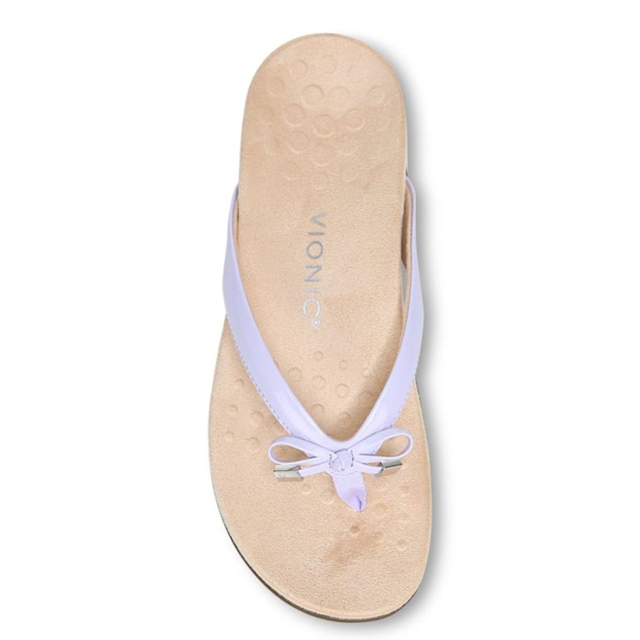 Womens Shoes Vionic | Womens Vionic Bella Toe Post Sandal Pastel Lilac