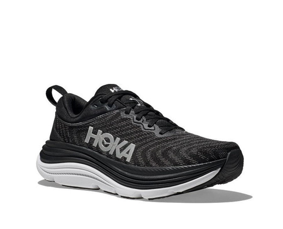 Mens Shoes Hoka | Mens Hoka Gaviota 5 Wide In Black/White