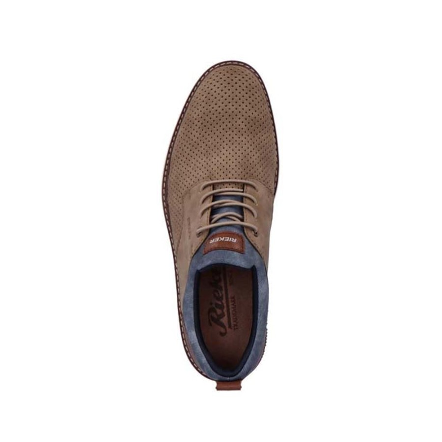 Mens Shoes Rieker | Mens Rieker Dustin In Fango/Toffee/Denim