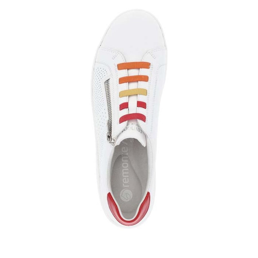 Womens Shoes Remonte | Womens Remonte Louann 02 In Weiss/Rosso/White