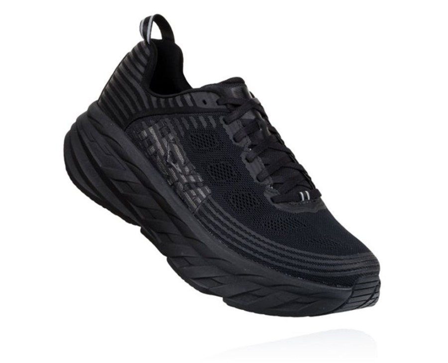 Mens Shoes Hoka | Mens Hoka Bondi 8 Wide In Black/Black