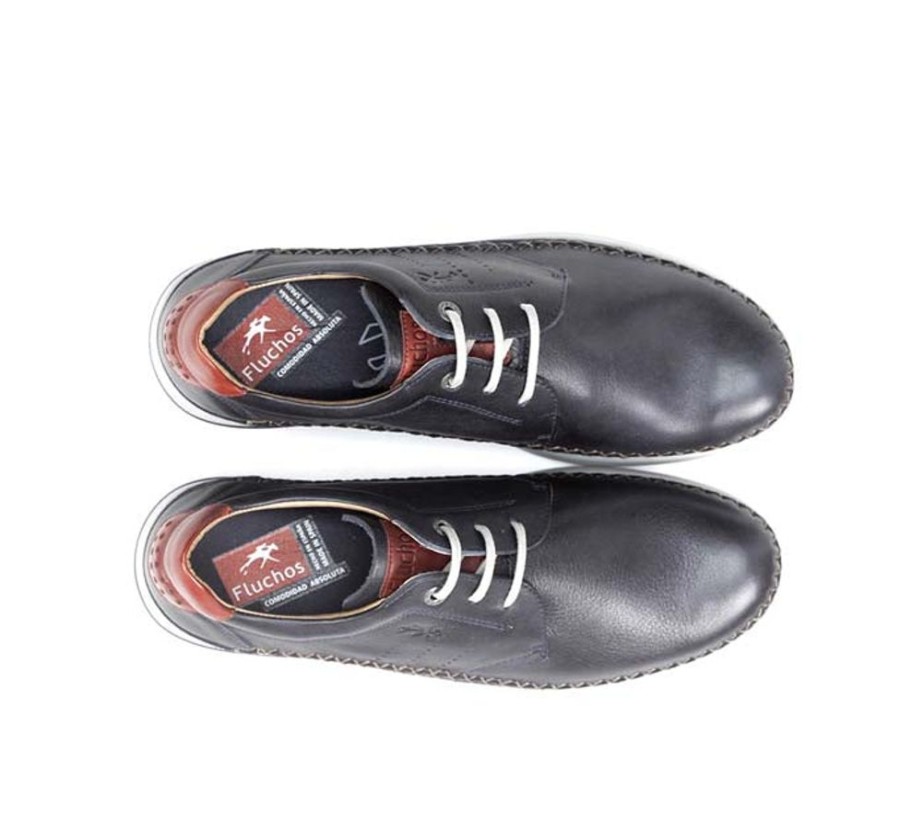 Mens Shoes Fluchos | Mens Fluchos Maui Lace Up In Marino