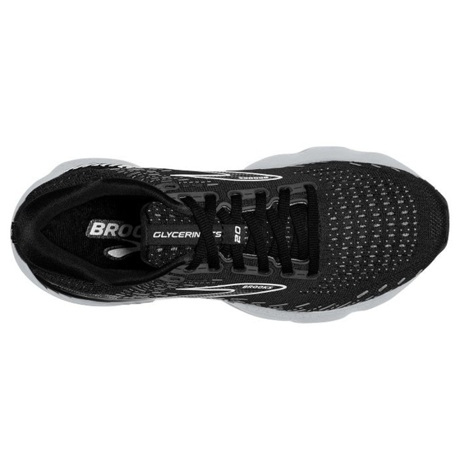 Womens Shoes Brooks Running | Womens Brooks Running Glycerin Gts 20 In Black/White/Alloy