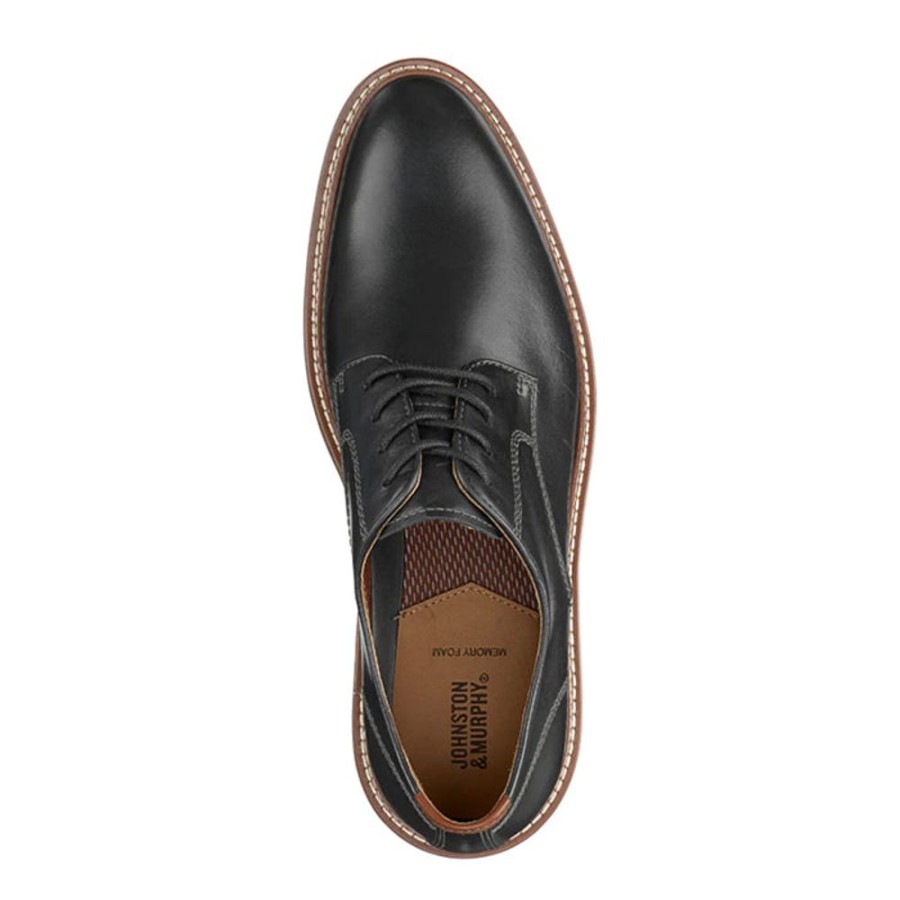 Mens Shoes Johnston & Murphy | Mens Johnston & Murphy Upton Plain Toe In Black