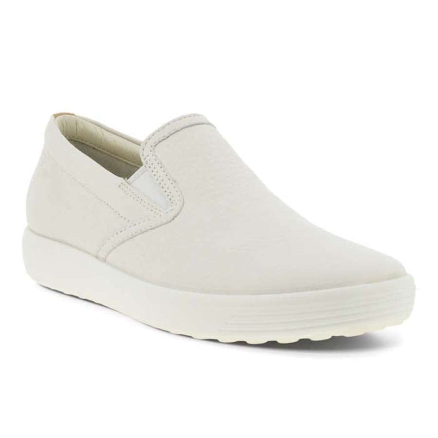 Womens Shoes Ecco | Womens Ecco Soft 7 Casual Slip On In White/Powder