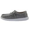 Boys Shoes Hey Dude | Little Boy Hey Dude Wally Slip On Loafer In Linen Stone