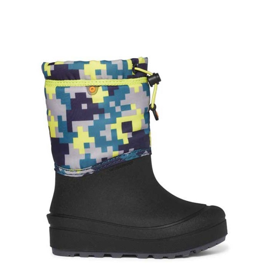 Boys Shoes Bogs | Big Boy Bogs Snow Shell Medium Camo In Navy Multi