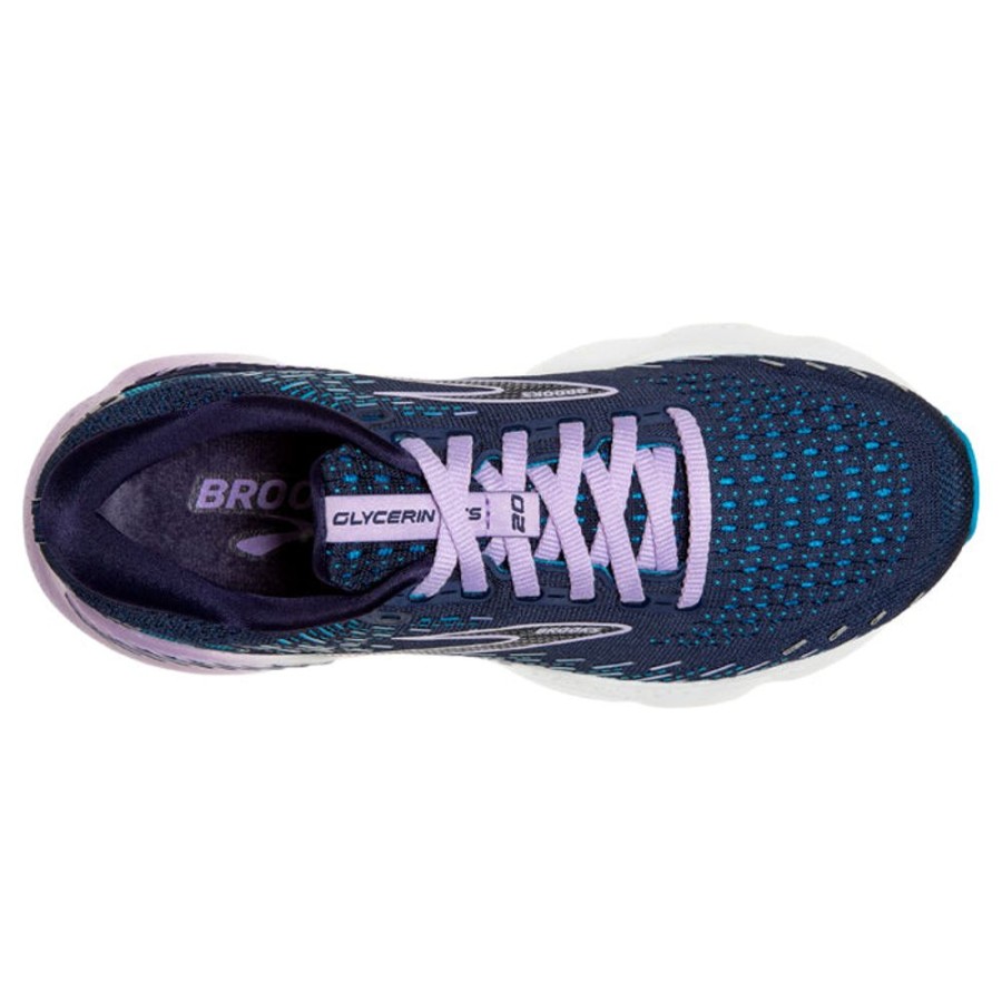 Womens Shoes Brooks Running | Women'S Brooks Running Glycerin Gts 20 In Peacoat/Ocean/Pastel Lilac