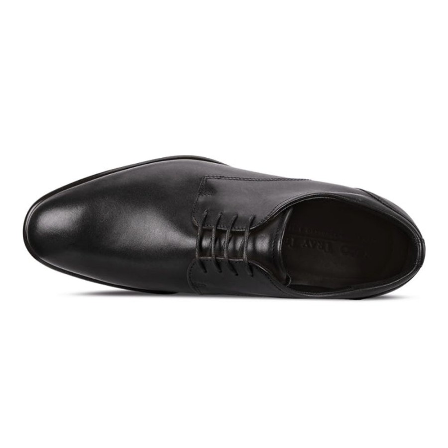 Mens Shoes Ecco | Mens Ecco City Tray Plain Toe Black