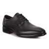 Mens Shoes Ecco | Mens Ecco City Tray Plain Toe Black