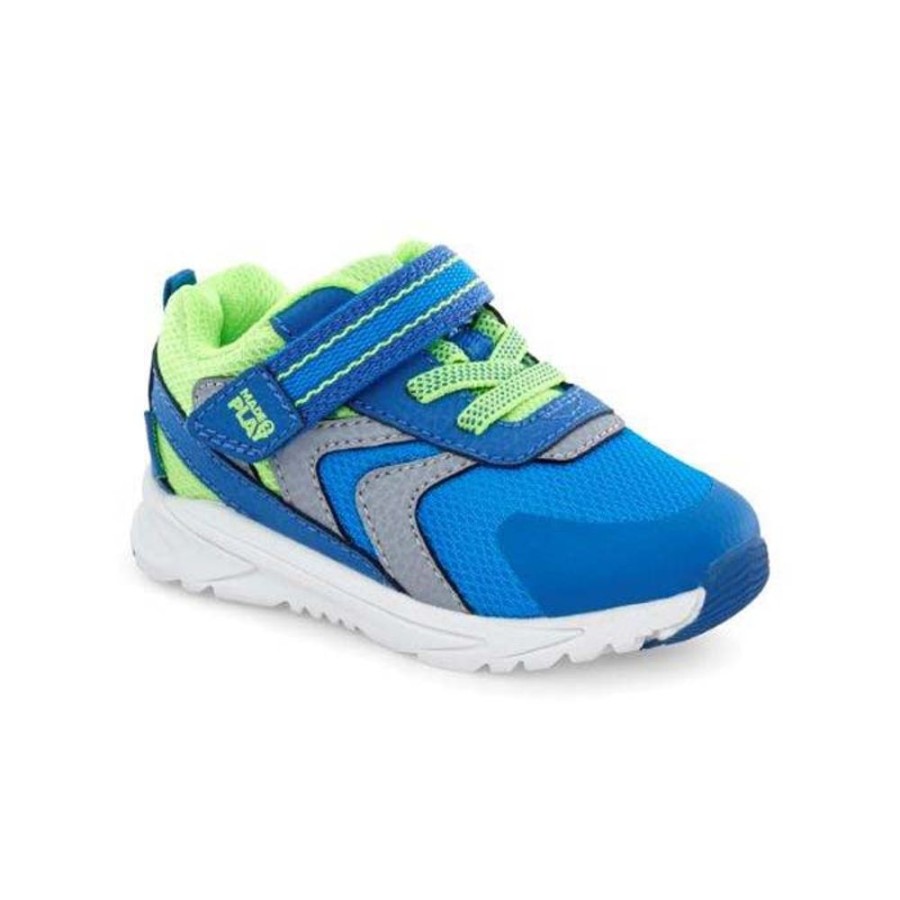 Boys Shoes Stride Rite | Little Boy Stride Rite M2P Bolt In Blue Neon