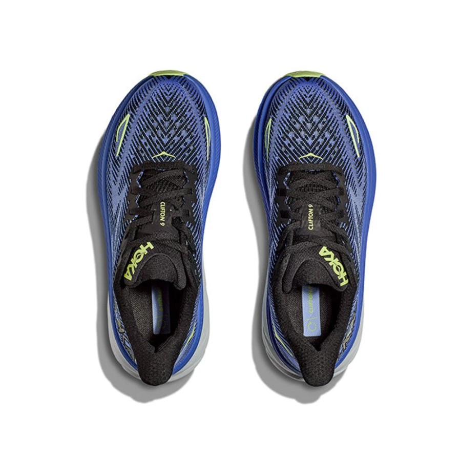 Womens Shoes Hoka | Womens Hoka Clifton 9 In Black/Stellar Blue