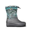 Girls Shoes Bogs | Big Girl Bogs Snow Shell Animal In Dark Grey Multi