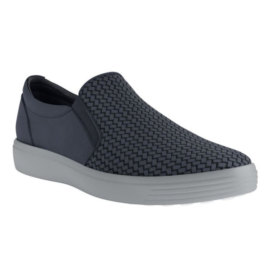 Mens Shoes Ecco | Mens Ecco Soft 7 Woven Slip-On In Ombre