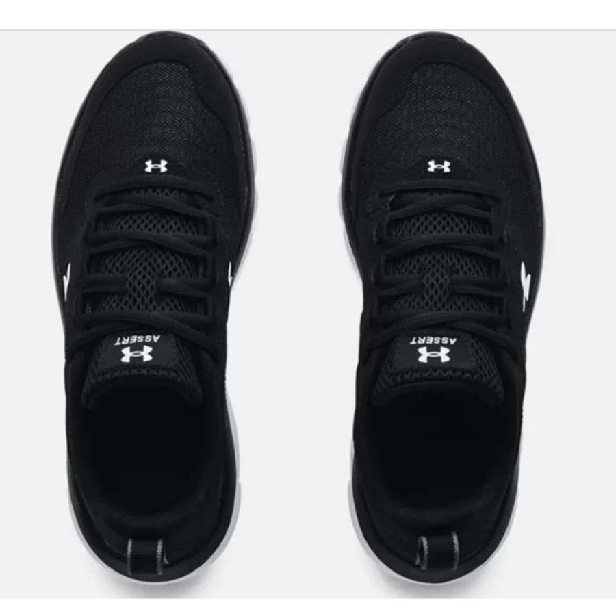 Boys Shoes Under Armour | Big Boy Under Armour Assert 9 In Black/White/White