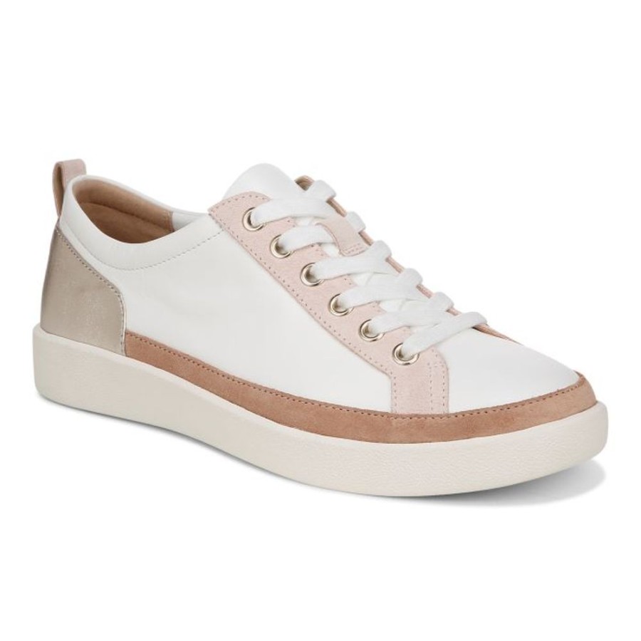 Womens Shoes Vionic | Womens Vionic Winny Lace Up Sneaker In White/Gold