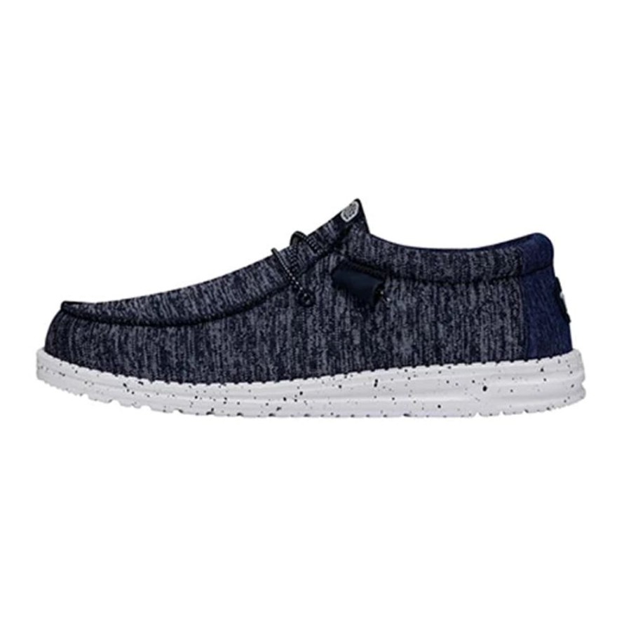 Mens Shoes Hey Dude | Mens Hey Dude Wally Sport Knit In Blue