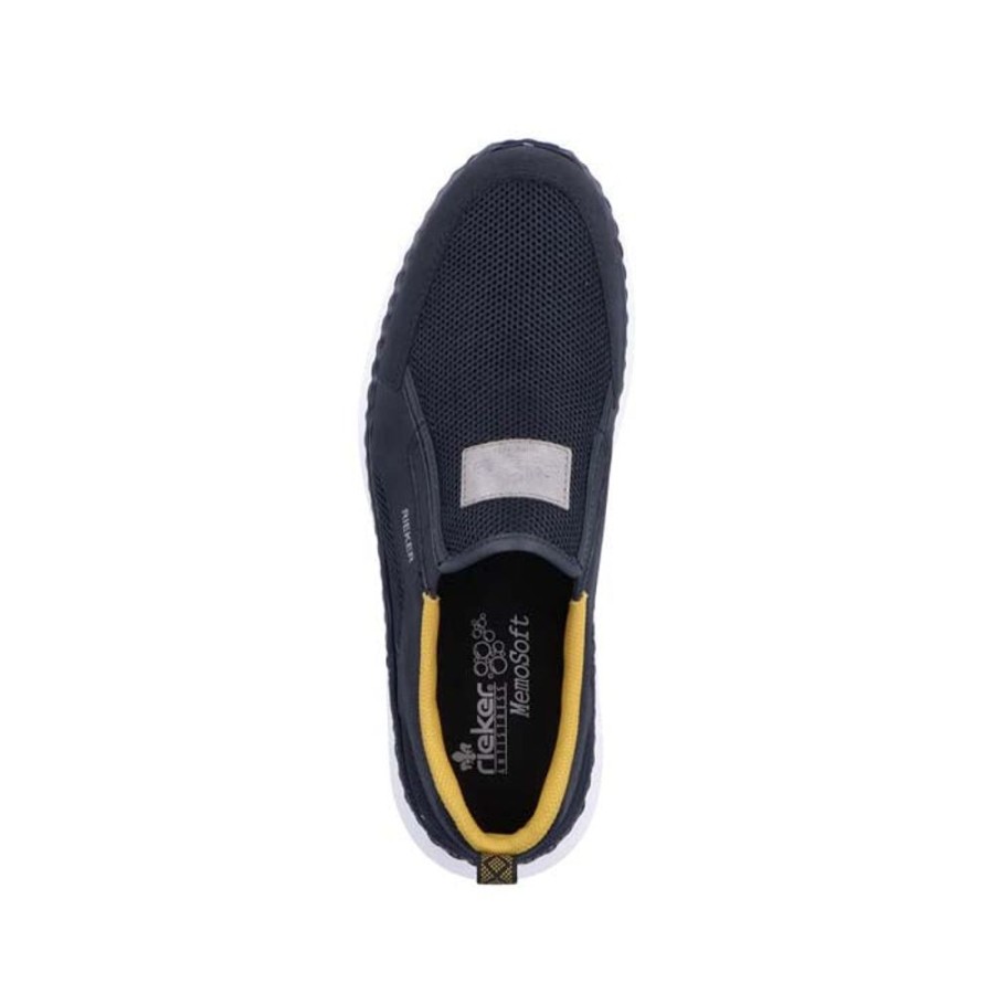 Mens Shoes Rieker | Mens Rieker Montenegro Slip On In Pazifik/Navy/Grigio