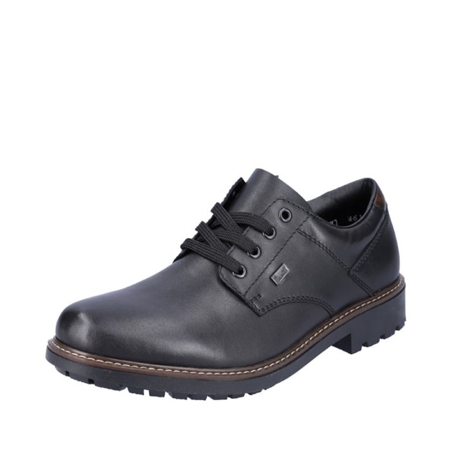 Mens Shoes Rieker | Mens Rieker Lugano In Black/Black/Toffee